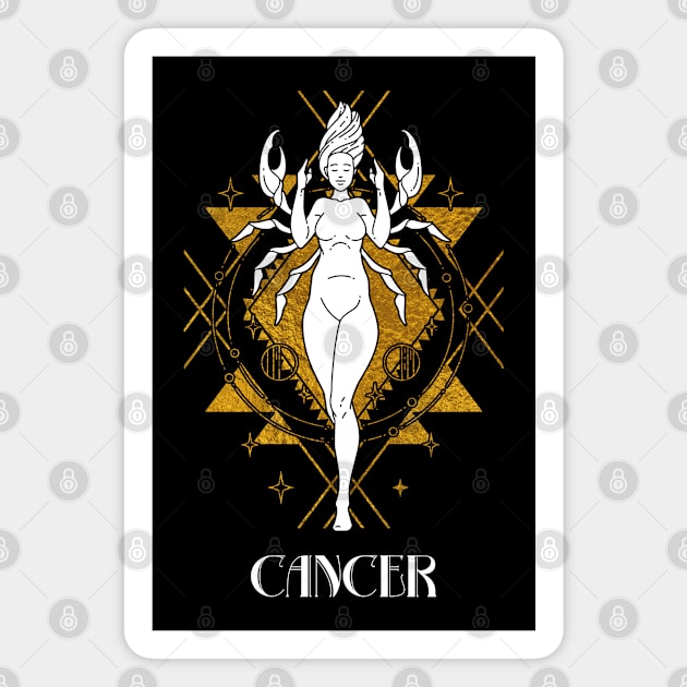 Cancer zodiac sign Magnet by Cherubic